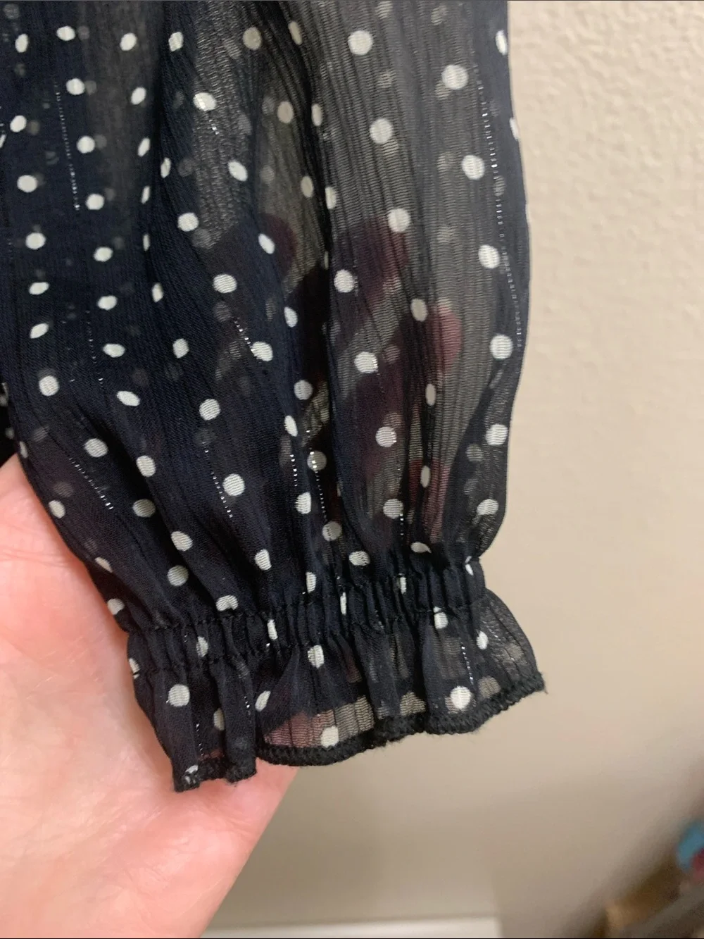 Art Class Polka Dot Chiffon Tiered Party Dress Size 7/8 Black White Recital